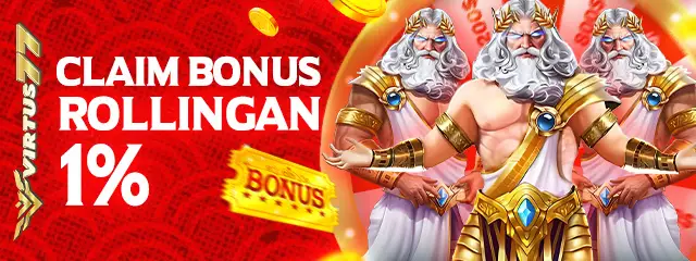 BONUS ROLLINGAN SLOT DAN CASINO 1%